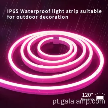 Luzes de tira de neon de silicone IP67 flexíveis coloridas